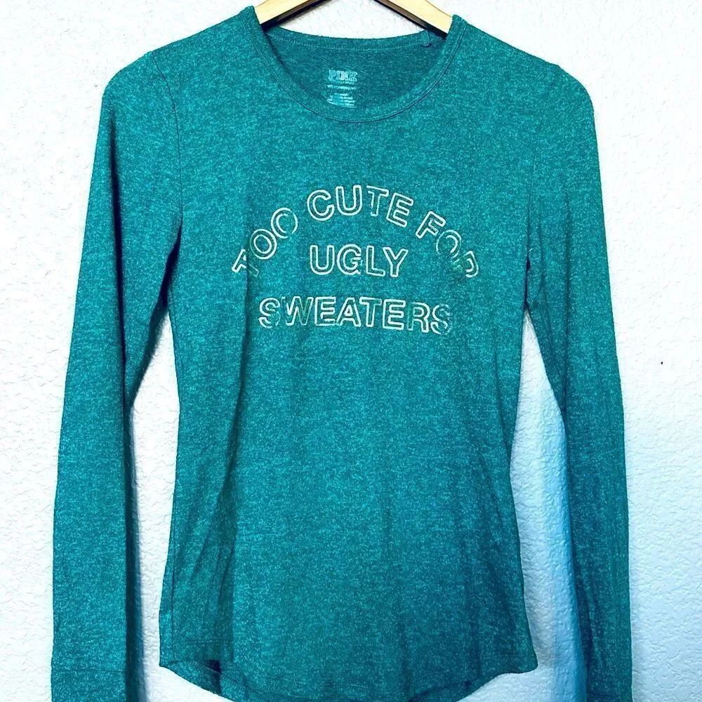 Victoria’s Secret Too Cute For Ugly Sweaters Christmas Holiday Lounge Top XS